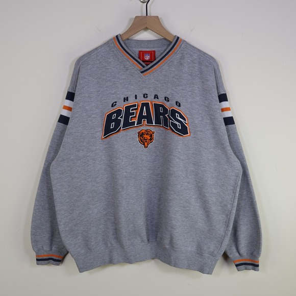 NFL Other - Y2K NFL Chicago Bears Sweatshirt XL Embroidered Grey Cotton Blend